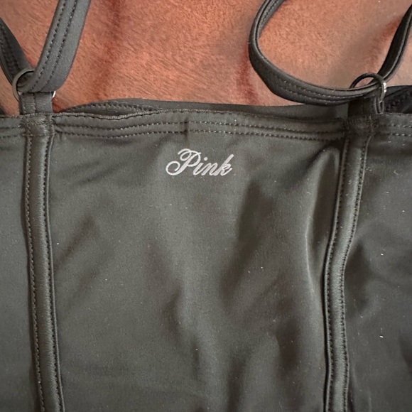 NWT Victoria’s Secret PINK Cinched Micro Corset Bra Black Small DD - Picture 5 of 7